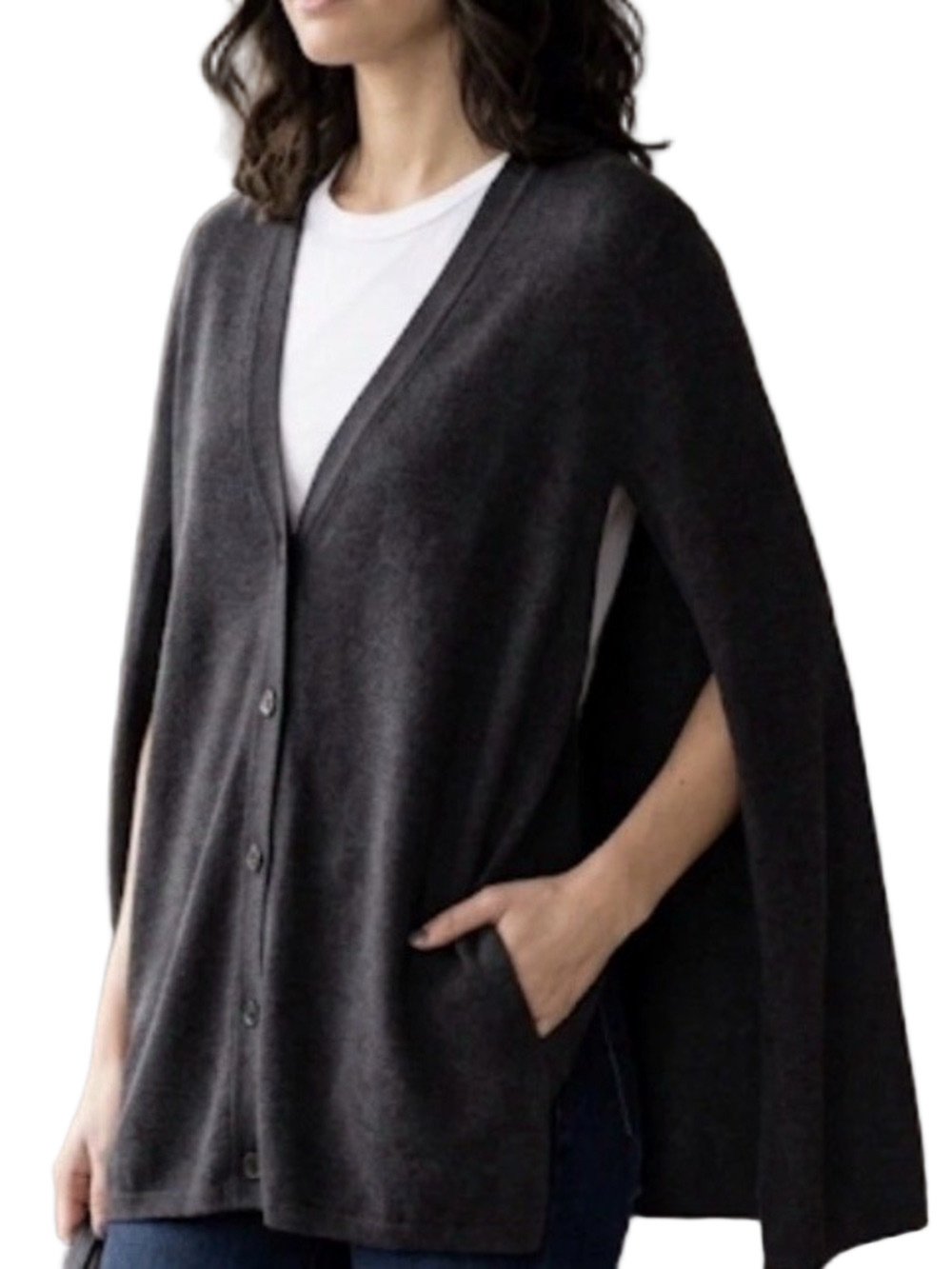 42. WOMENS CHICO’S 3/XL DETAIL CAPE SWEATER